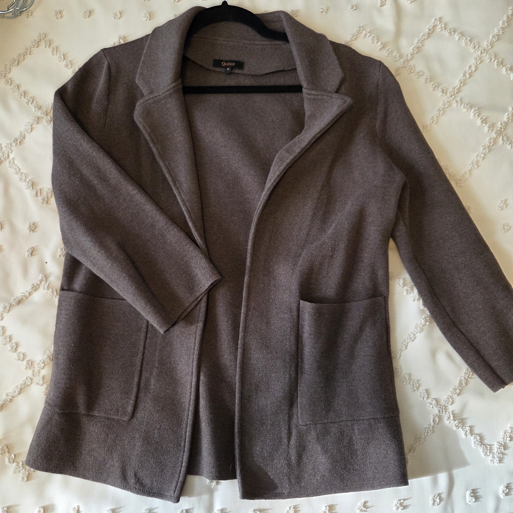 Quince Taupe Women's Blazer